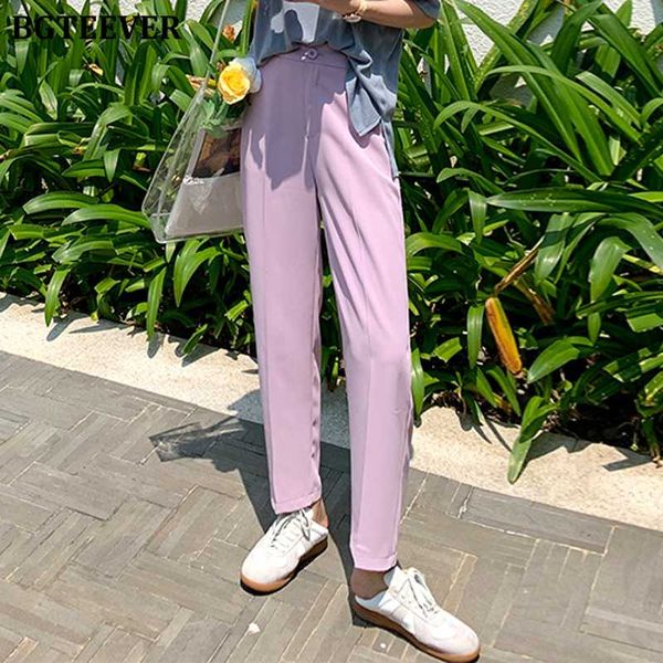women's pants & capris bgteever simple casual suit 2021 loose high waist pockets women harem ankle-length trousers summer pantalon femm, Black;white
women's pants & capris bgteever simple casual suit 2021 loose high waist pockets women harem ankle-length trousers summer pantalon femm, Black;white