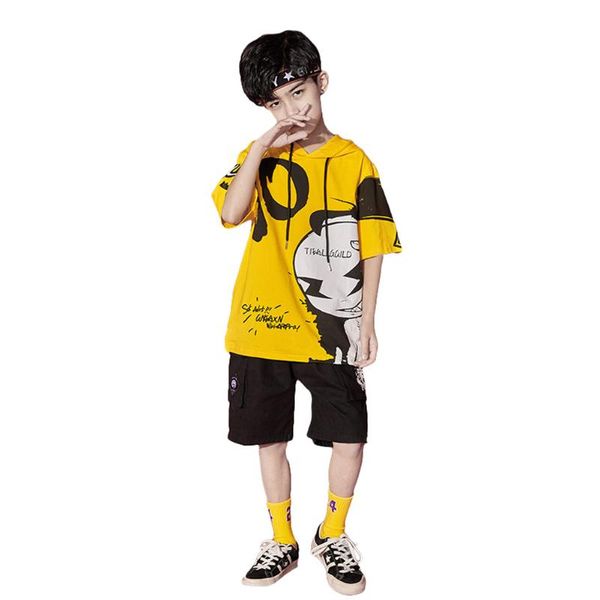 kids boys hip hip costume children short sleeve hooded shorts clothing set street dance performance wear, White
kids boys hip hip costume children short sleeve hooded shorts clothing set street dance performance wear, White