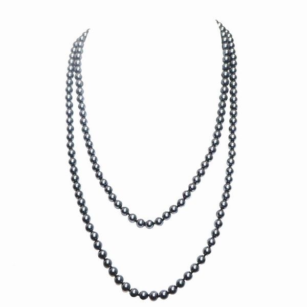 chains long chain necklace dark gray round simulated glass pearl beads necklaces faux matte pearls shell multilayer 56" a944, Silver
chains long chain necklace dark gray round simulated glass pearl beads necklaces faux matte pearls shell multilayer 56" a944, Silver