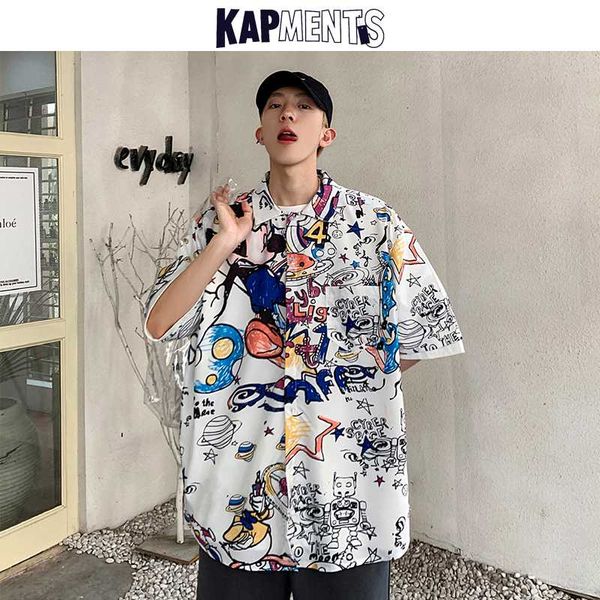 men's casual shirts kapments men hip hop streetwear 2021 man harajuku graphic loose short sleeve shirt male korean oversized clothing, White;black
men's casual shirts kapments men hip hop streetwear 2021 man harajuku graphic loose short sleeve shirt male korean oversized clothing, White;black
