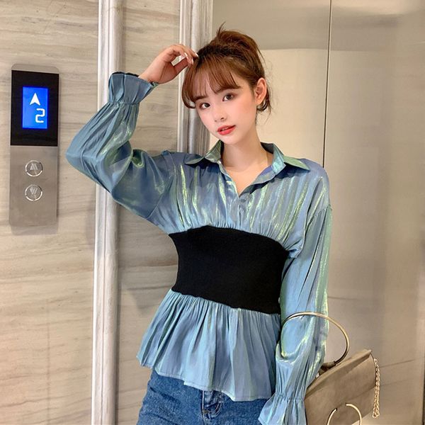 womens waist slim blouse streetwear fashion wrap v-neck clothes casual tie long sleeve blusas mulher elegantes drop, White
womens waist slim blouse streetwear fashion wrap v-neck clothes casual tie long sleeve blusas mulher elegantes drop, White