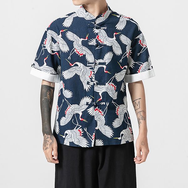 summer men's shirt streetwear casual print short sleeve shirt camisa multicolor stand neck loose blouse camisa masculina, White;black
summer men's shirt streetwear casual print short sleeve shirt camisa multicolor stand neck loose blouse camisa masculina, White;black