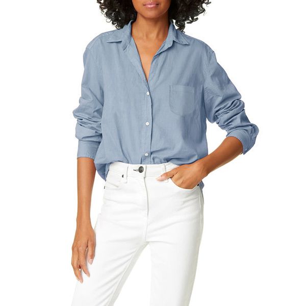 women's blouses & shirts women casual long sleeve office blouse 2021 solid color turndown collar shirt loose pocket tunic blusas mujer, White
women's blouses & shirts women casual long sleeve office blouse 2021 solid color turndown collar shirt loose pocket tunic blusas mujer, White