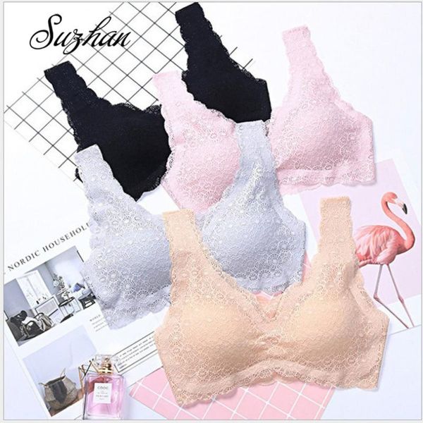 suzhan push up bra women sweet lace v-neck bralette 3/4 cup seamless bras summer thin bra underwear for women, Red;black
suzhan push up bra women sweet lace v-neck bralette 3/4 cup seamless bras summer thin bra underwear for women, Red;black