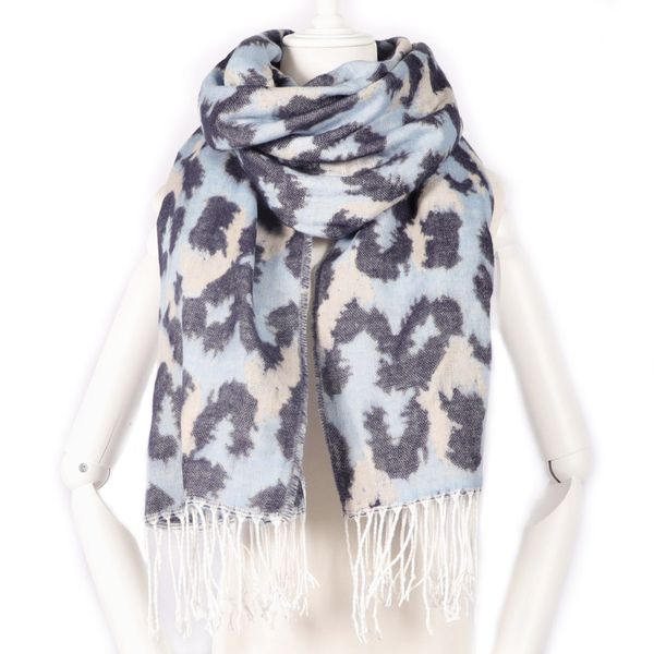 european and american big wind winter fashion color leopard scarf scarf shawl female, Blue;gray
european and american big wind winter fashion color leopard scarf scarf shawl female, Blue;gray