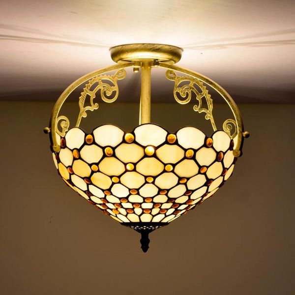 Retro Fairy Lights Ceiling Lamp Living Room Modern Ceiling Light Color Glass Chandelier Lighting Fixtures Minimalist Led L