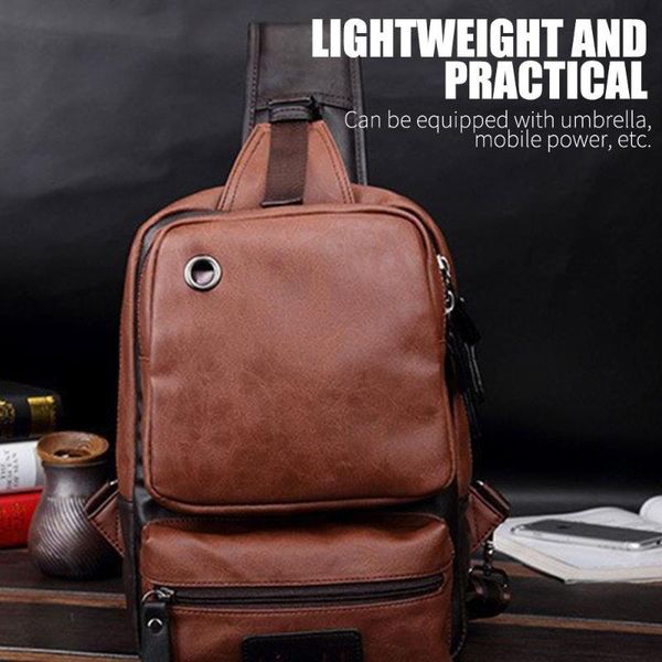 unilateral pu leather backpack satchel bag men's tactical sling chest shoulder bag shopping luggage bags tourism bank card
unilateral pu leather backpack satchel bag men's tactical sling chest shoulder bag shopping luggage bags tourism bank card