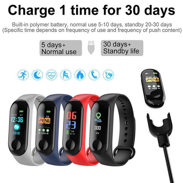 m3 fitness bracelet waterproof blood pressure ips color screen running walking tracker heart rate pedometer smart band
m3 fitness bracelet waterproof blood pressure ips color screen running walking tracker heart rate pedometer smart band