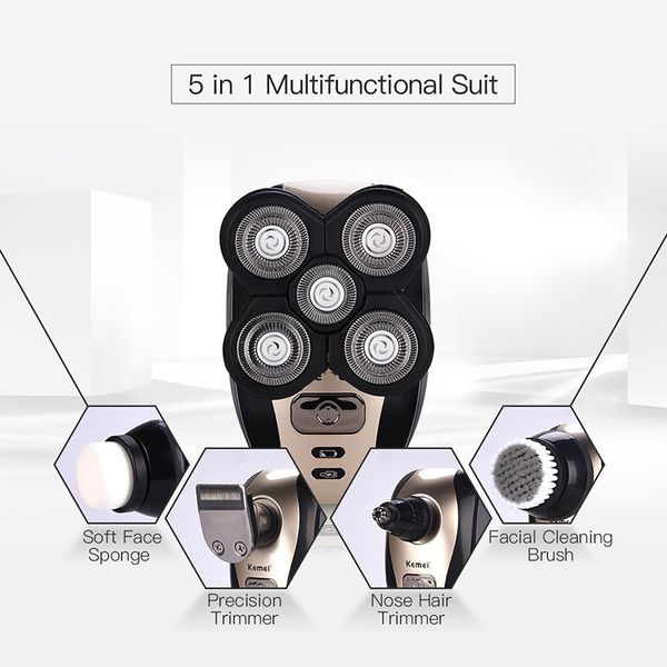 5 in 1 electric shaver five floating heads razors hair clipper nose ear hair trimmer men facial cleaning brush shaving machine
5 in 1 electric shaver five floating heads razors hair clipper nose ear hair trimmer men facial cleaning brush shaving machine