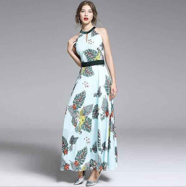 catwalk dress halter strap openwork print big dress summer seaside holiday dress a-line street style dresses ankle-length sleeveless, Black;pink
catwalk dress halter strap openwork print big dress summer seaside holiday dress a-line street style dresses ankle-length sleeveless, Black;pink
