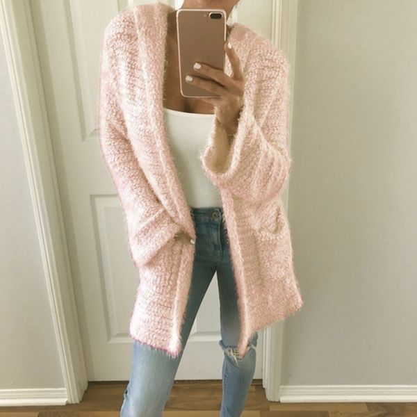 2019 winter new fashion slim womens coat hooded knit cardigan pocket long sleeve casual loose warm outwear z731, Black
2019 winter new fashion slim womens coat hooded knit cardigan pocket long sleeve casual loose warm outwear z731, Black