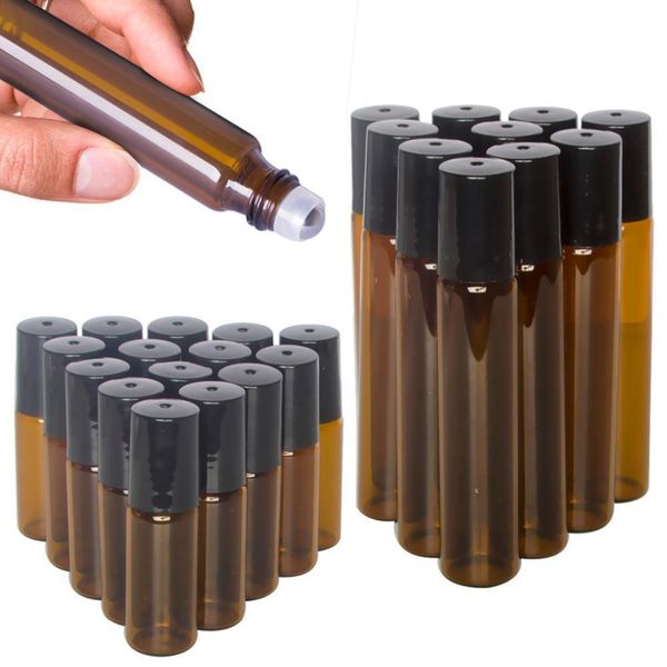 5 ml/10ml portable amber glass roller on rollerball essential oil bottles with stainless steel roller ball
5 ml/10ml portable amber glass roller on rollerball essential oil bottles with stainless steel roller ball