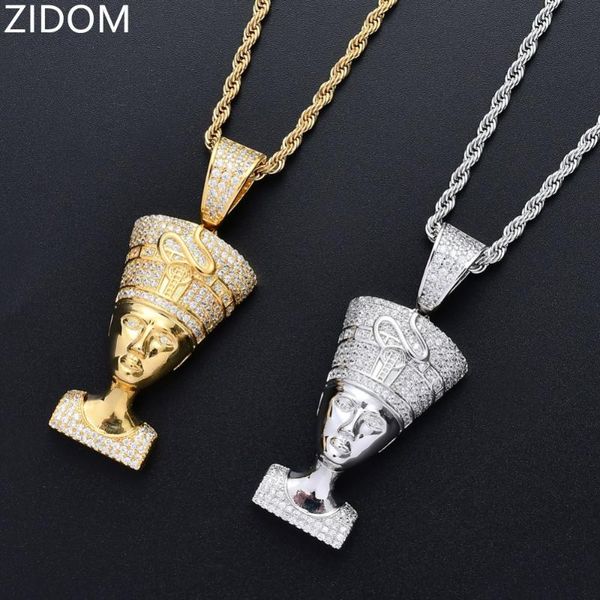 men hip hop egyptian queen nefertiti pendant necklaces zircon women hiphop pendants necklace jewelry gifts, Silver
men hip hop egyptian queen nefertiti pendant necklaces zircon women hiphop pendants necklace jewelry gifts, Silver