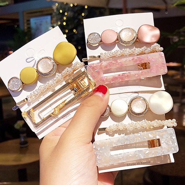 new 3pcs/set fashion pearls acetate geometric hair clips for women girls headband sweet hairpins barrettes hair accessories set, Slivery;white
new 3pcs/set fashion pearls acetate geometric hair clips for women girls headband sweet hairpins barrettes hair accessories set, Slivery;white