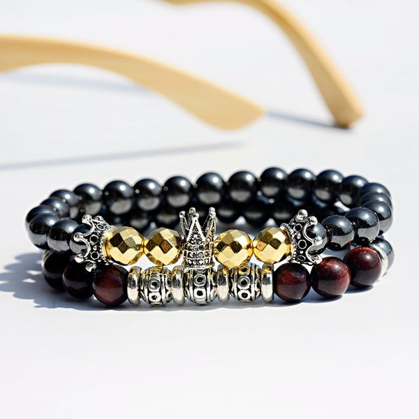 2019 classic trendy charm crown hematite beaded bracelet set homme men fashion jewelry luxury women bileklik pulseira, Black
2019 classic trendy charm crown hematite beaded bracelet set homme men fashion jewelry luxury women bileklik pulseira, Black