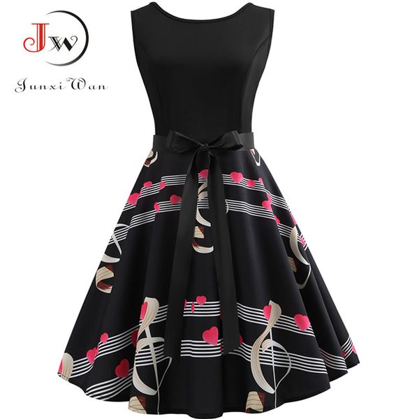 summer dress women casual music note print hepburn robe retro swing vintage dress elegant sleeveless party dresses vestidos, Black;gray
summer dress women casual music note print hepburn robe retro swing vintage dress elegant sleeveless party dresses vestidos, Black;gray