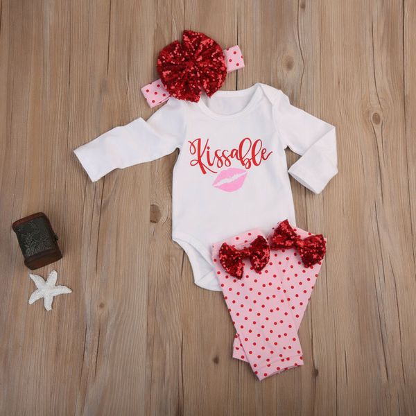 2020 new arrival 4pcs newborn baby girl kissable valentine romper pants outfits clothes set, White
2020 new arrival 4pcs newborn baby girl kissable valentine romper pants outfits clothes set, White