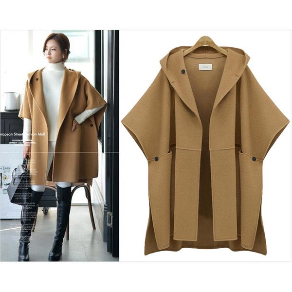joeyoung warm hooded overcoats batwing sleeved winter vintage woolen coats big size -5xl, Black
joeyoung warm hooded overcoats batwing sleeved winter vintage woolen coats big size -5xl, Black
