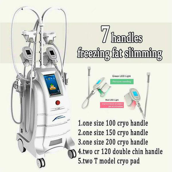 cryolipolysis treatment fat ing machine weight reduce vacuum therapy double chin 360°frozen cup 7 handles