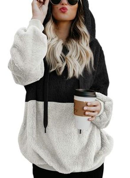 2019 fashion hoodie sweatshirt women casual patchwork cowl neck kangaroo pocket drawstring jumper blouse moletom feminino, Black
2019 fashion hoodie sweatshirt women casual patchwork cowl neck kangaroo pocket drawstring jumper blouse moletom feminino, Black