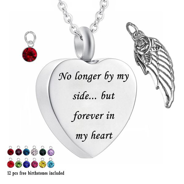 no longer by my side ,but forever in my heart -12 piece birthstone urn necklace heart memorial keepsake jewelry for ashes, Silver
no longer by my side ,but forever in my heart -12 piece birthstone urn necklace heart memorial keepsake jewelry for ashes, Silver