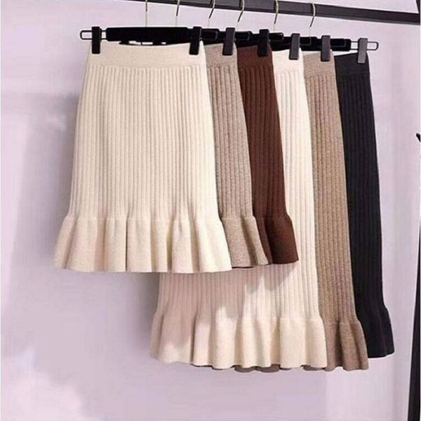 ladies elastic band women skirts autumn winter warm office knitted bodycon straight skirt ruffles ribbed mid-long skirts female, Black
ladies elastic band women skirts autumn winter warm office knitted bodycon straight skirt ruffles ribbed mid-long skirts female, Black