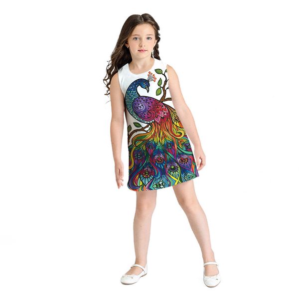 2019 baby girl summer clothes sleeveless 3d peacock print princess dress girls costumes casual little girls dresses la robe kids, Red;yellow
2019 baby girl summer clothes sleeveless 3d peacock print princess dress girls costumes casual little girls dresses la robe kids, Red;yellow