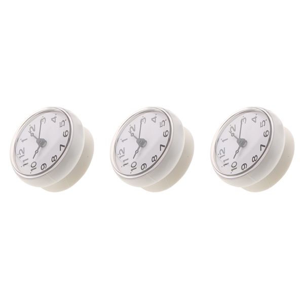 3pcs european style small waterproof round clock for bathroom suction up mirror window clock, white
3pcs european style small waterproof round clock for bathroom suction up mirror window clock, white