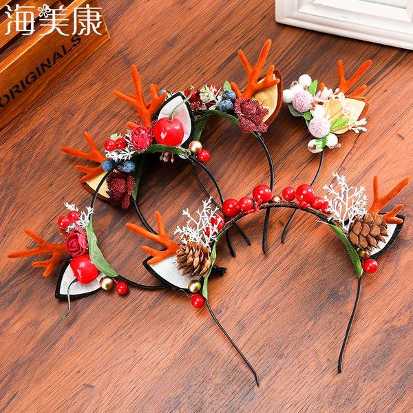 haimeikang christmas hair hoops little antlers headdress sweet cute berry sen cat ears hairband flowers elk net red headband
haimeikang christmas hair hoops little antlers headdress sweet cute berry sen cat ears hairband flowers elk net red headband