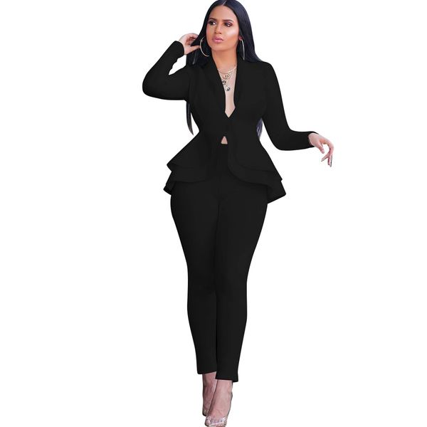 women 2 piece set formal long sleeve pants suits jacket office lady work business uniform trouser 2020 autumn winter clothes, White
women 2 piece set formal long sleeve pants suits jacket office lady work business uniform trouser 2020 autumn winter clothes, White