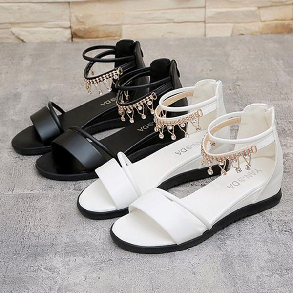 2020 women ladies fashion peep toe wedges heel casual loafers shoes sandal pu zip casual shoes, Black
2020 women ladies fashion peep toe wedges heel casual loafers shoes sandal pu zip casual shoes, Black