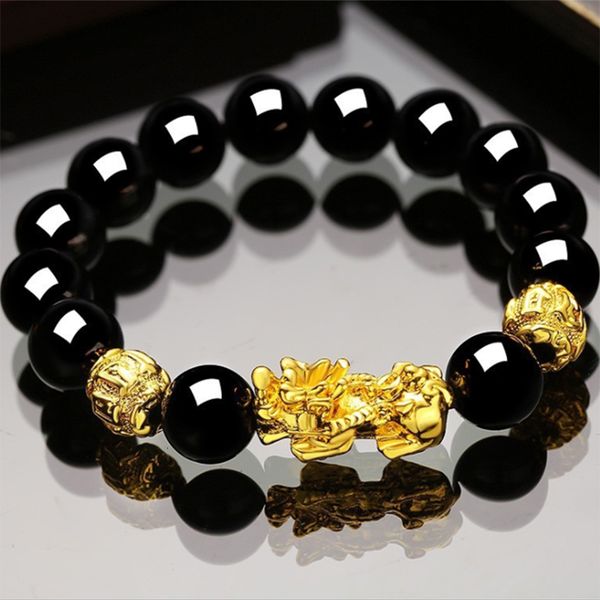 trendy lucky obsidian animal pixiu bracelet gold brave troops bracelets charms jewelry lucky energy bracelet for women men, Black
trendy lucky obsidian animal pixiu bracelet gold brave troops bracelets charms jewelry lucky energy bracelet for women men, Black