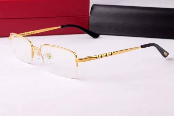 half frame square glasses frame men's titunium flat mirror female gold wire eyewear business optical eyeglasses frames, Silver
half frame square glasses frame men's titunium flat mirror female gold wire eyewear business optical eyeglasses frames, Silver