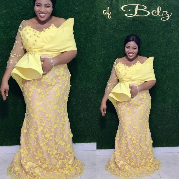 2020 custom aso ebi arabic yellow mermaid evening dresses lace beaded long sleeves prom dress vintage formal party bridesmaid pageant gowns
2020 custom aso ebi arabic yellow mermaid evening dresses lace beaded long sleeves prom dress vintage formal party bridesmaid pageant gowns