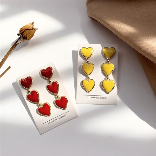 2020 fashion elegant temperament korea heart shape earrings girl heart long dangle drop earring for women party jewelry, Silver
2020 fashion elegant temperament korea heart shape earrings girl heart long dangle drop earring for women party jewelry, Silver