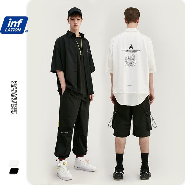 inflation mens shirts with black white color oversize loose fit men shirt streetwear hip hop mens short sleeve shirts 2003s20, White;black
inflation mens shirts with black white color oversize loose fit men shirt streetwear hip hop mens short sleeve shirts 2003s20, White;black