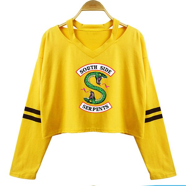 2019 riverdale south side serpent sexy длинные рукава хлопок растениеводство топы футболка женщины с плеча футболка девушка уличная одежда, White
2019 riverdale south side serpent sexy длинные рукава хлопок растениеводство топы футболка женщины с плеча футболка девушка уличная одежда, White