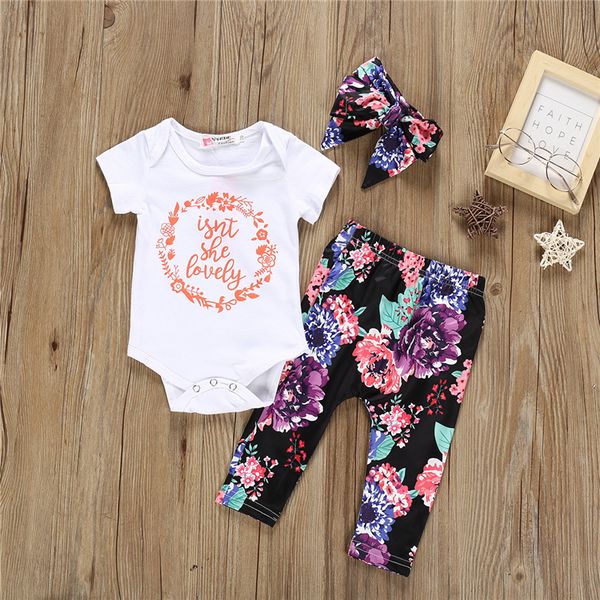 girl kids clothes set letter printing short sleeves jumpsuits+trousers+bowknot hairband 3 pieces sets kids designer clothes girls jy564, White
girl kids clothes set letter printing short sleeves jumpsuits+trousers+bowknot hairband 3 pieces sets kids designer clothes girls jy564, White