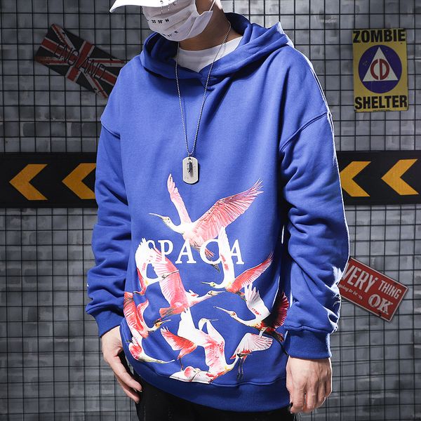 men's hoodies & sweatshirts hippop man originally designed by small population with loose bird printed hooded in autumn mens designer, Black
men's hoodies & sweatshirts hippop man originally designed by small population with loose bird printed hooded in autumn mens designer, Black