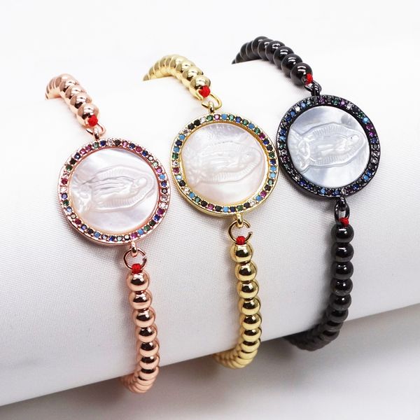 round seashell hand bracelet part connector 4mm copper round beads brass pave colour cz bracelet adjustable jewelry bracelet, Black
round seashell hand bracelet part connector 4mm copper round beads brass pave colour cz bracelet adjustable jewelry bracelet, Black