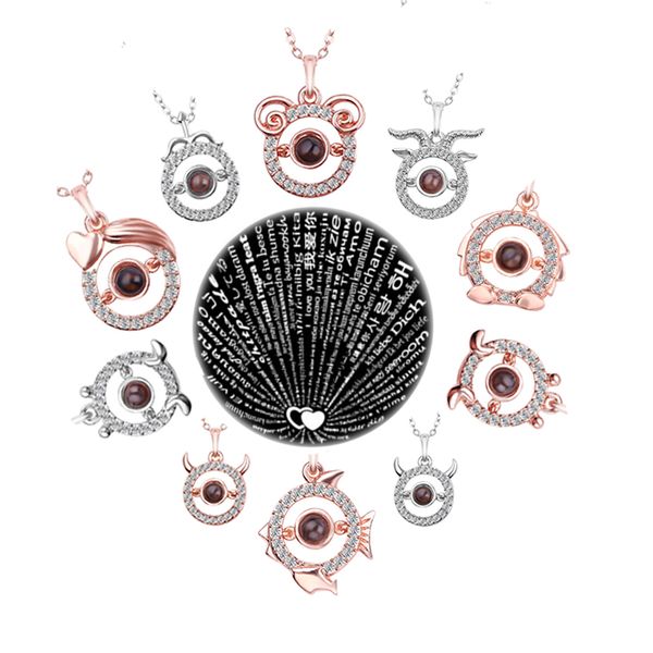 rose gold&silver 100 languages i love you projection twelve constellation pendant necklace romantic love memory wedding necklace
rose gold&silver 100 languages i love you projection twelve constellation pendant necklace romantic love memory wedding necklace