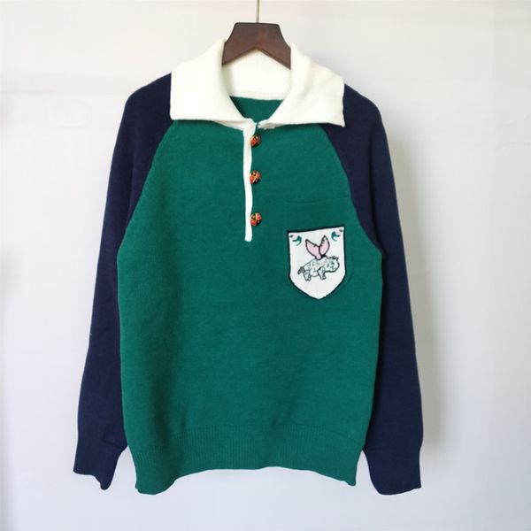 2019 new fashion designer sweaters preppy style cartoon knitted pocket button sweater female women designer sweaters sweater woman size s-l, White;black
2019 new fashion designer sweaters preppy style cartoon knitted pocket button sweater female women designer sweaters sweater woman size s-l, White;black