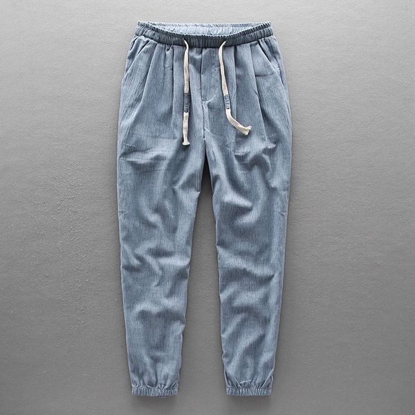 men summer fashion japan vintage style harajuku elastic waist drawstring linen ankle length harem pant male thin casual trouser, Black
men summer fashion japan vintage style harajuku elastic waist drawstring linen ankle length harem pant male thin casual trouser, Black