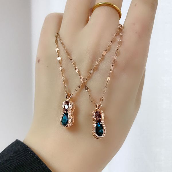 uunico jewelry lady necklace elegant peanut shape pendant zircon artificial semiprecious stone pendant titanium steel, Silver
uunico jewelry lady necklace elegant peanut shape pendant zircon artificial semiprecious stone pendant titanium steel, Silver