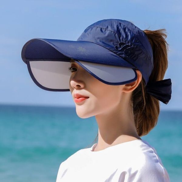 2020 summer retractable female empty hat riding uv outdoor woman beach sun visor hat caps, Blue;gray
2020 summer retractable female empty hat riding uv outdoor woman beach sun visor hat caps, Blue;gray