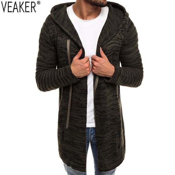 2019 new men's long sweater coat male solid color hooded sweatercoat outerwear winter warm long sweater jackets -2xl, White;black
2019 new men's long sweater coat male solid color hooded sweatercoat outerwear winter warm long sweater jackets -2xl, White;black
