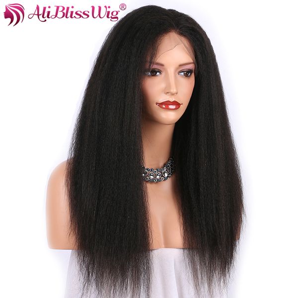 aliblisswig silk lace front wig baby hair natural color kinky straight brazilian remy 100% human hair invisible parting, Black
aliblisswig silk lace front wig baby hair natural color kinky straight brazilian remy 100% human hair invisible parting, Black