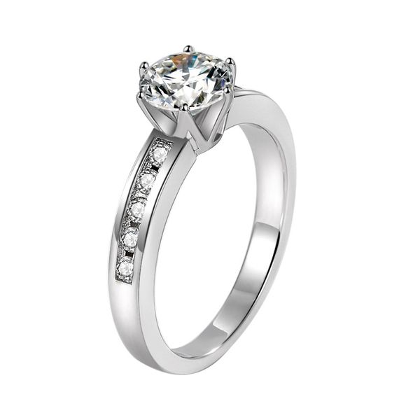classic 1.25 ct diamond six claw simulation diamond stacking ring imitating morsonite crown color retaining wedding rings, Silver
classic 1.25 ct diamond six claw simulation diamond stacking ring imitating morsonite crown color retaining wedding rings, Silver