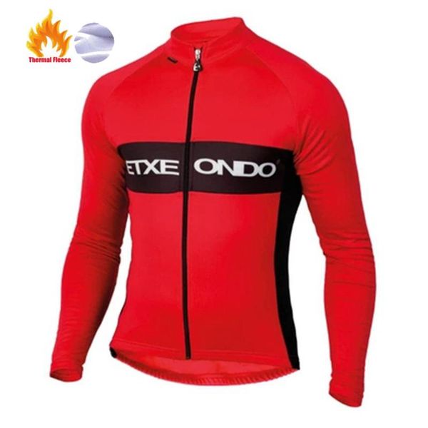 racing jackets 2021 etxeondo invierno long sleeve cycling jersey bike clothing shirts mtb bicycle wear winter thermal fleece, Black;red 
racing jackets 2021 etxeondo invierno long sleeve cycling jersey bike clothing shirts mtb bicycle wear winter thermal fleece, Black;red