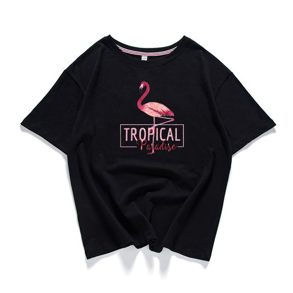 new women's new korean cotton t-shirt summer short-sleeved t-shirt loose round collar wild flamingo printing yellow sale, White
new women's new korean cotton t-shirt summer short-sleeved t-shirt loose round collar wild flamingo printing yellow sale, White